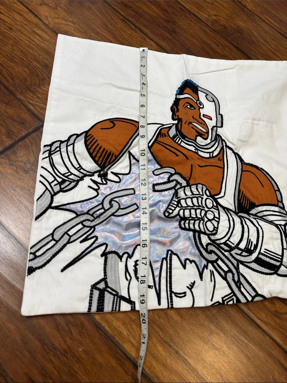 Pottery Barn Kids Cyborg DC Comics Square Pillow Sham Cover 19x20 PBK NWOT